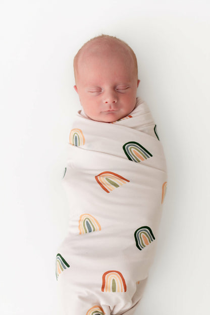 Swaddle Blanket in Retro Rainbow | Kyte Baby