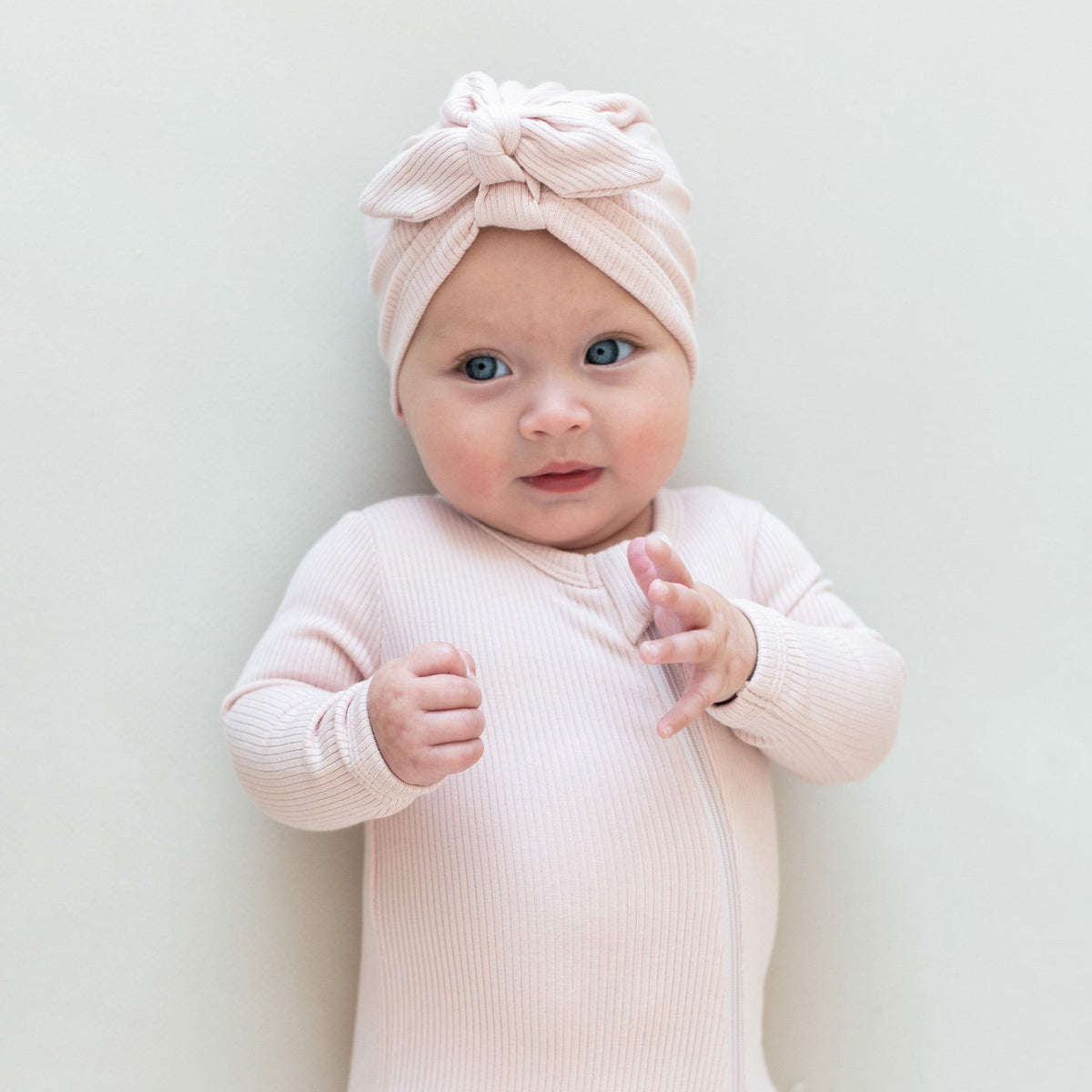 Ribbed Headwrap in Blush | Kyte Baby
