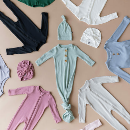 Ribbed Headwrap in Cloud | Kyte Baby