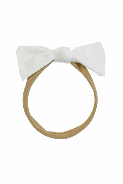 Tiny Nylon Bow in Cloud | Kyte Baby