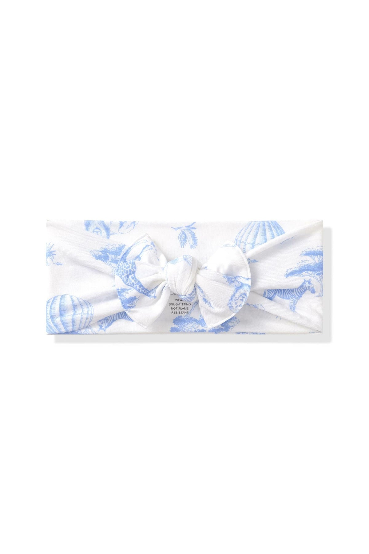 Knotted Bow Headband in Toile Safari | Kyte Baby