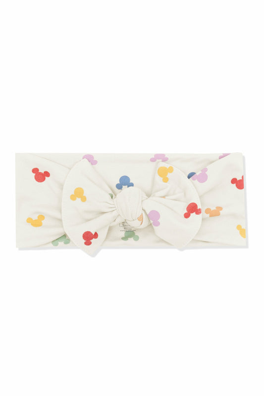 Knotted Bow Headband in Pastel Mickey Mouse | Kyte Baby