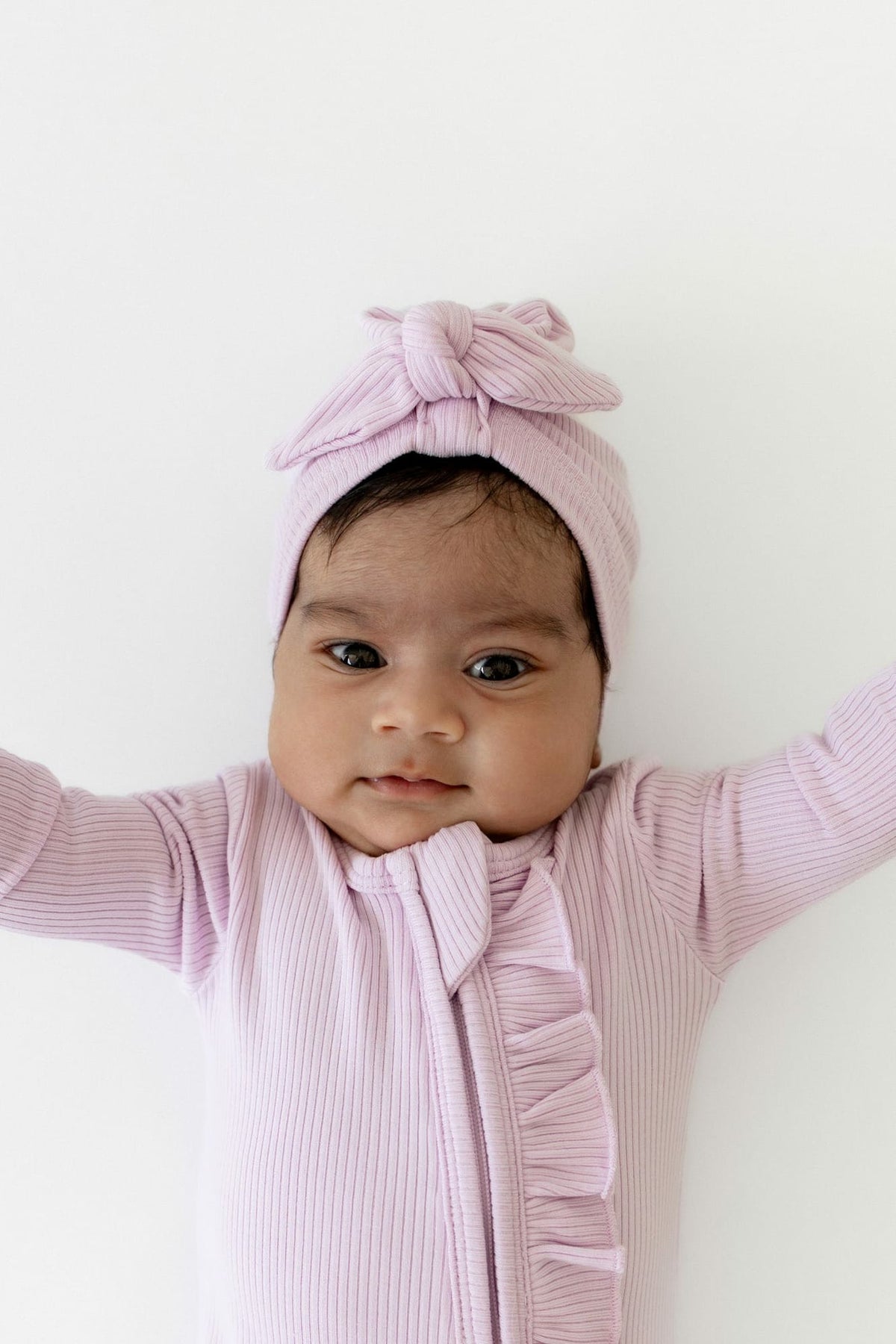 Ribbed Headwrap in Thistle | Kyte Baby