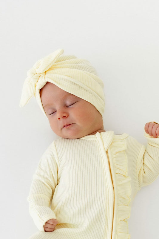 Ribbed Headwrap in Chamomile | Kyte Baby