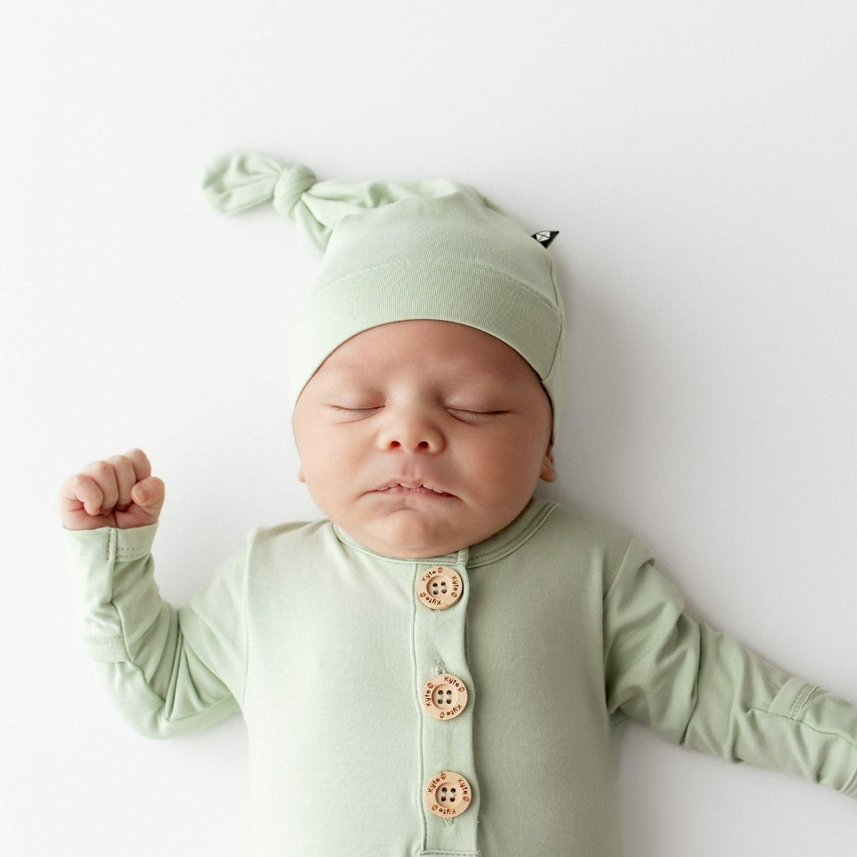 Knotted Cap in Basil | Kyte Baby