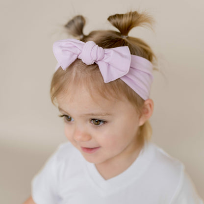 Knotted Bow Headband in Thistle | Kyte Baby