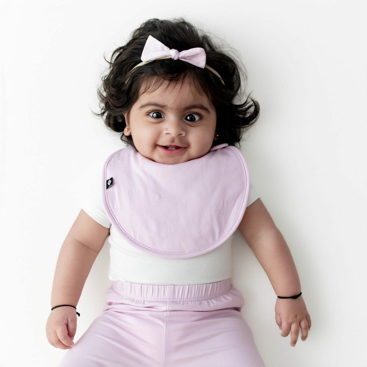 Tiny Nylon Bow in Thistle | Kyte Baby