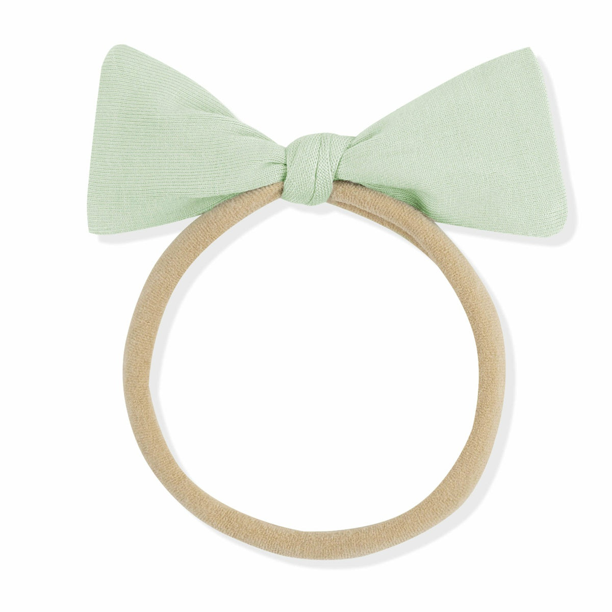 Tiny Nylon Bow in Basil | Kyte Baby