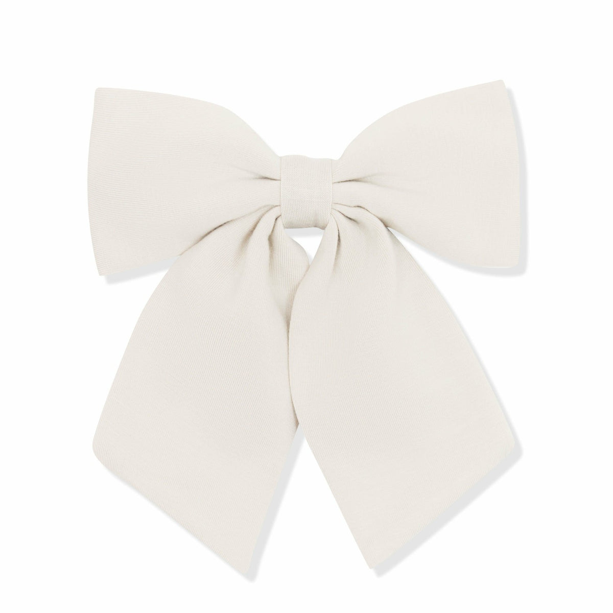 Large Alligator Clip Bow in Oat | Kyte Baby