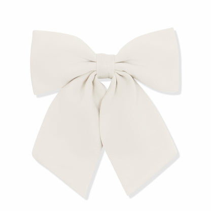 Large Alligator Clip Bow in Oat | Kyte Baby