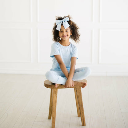 Large Alligator Clip Bow in Breeze | Kyte Baby
