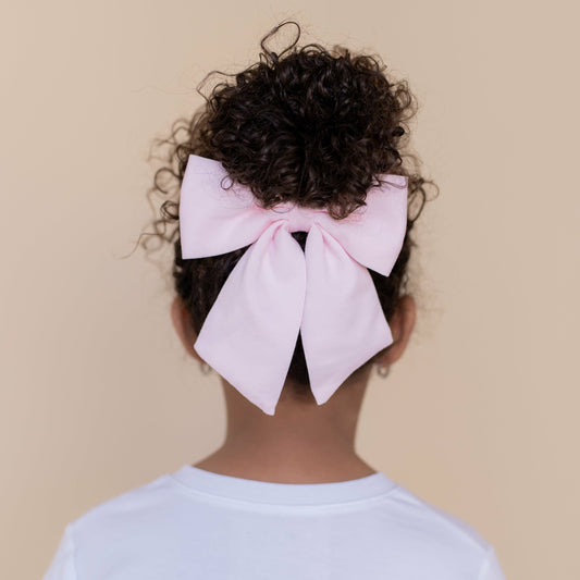 Large Alligator Clip Bow in Sakura | Kyte Baby