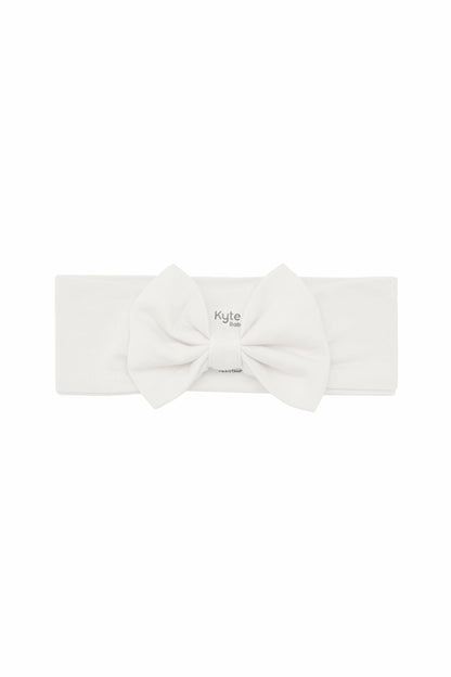 Bow Headband in Oat | Kyte Baby