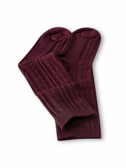 Knee High Socks in Burgundy | Kyte Baby