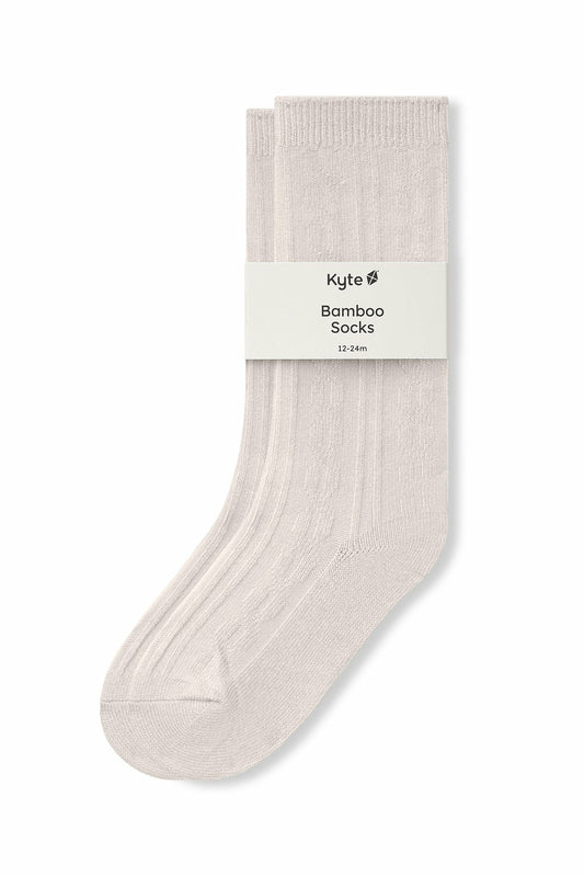 Knee High Socks in Oat | Kyte Baby