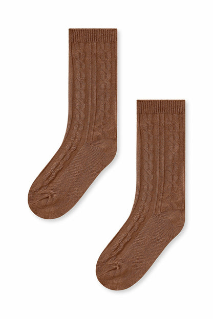 Knee High Socks in Latte | Kyte Baby