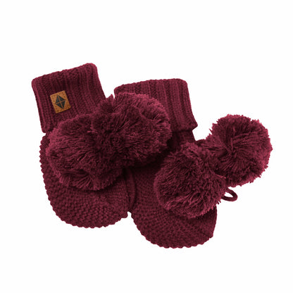 Knit Booties in Burgundy | Kyte Baby