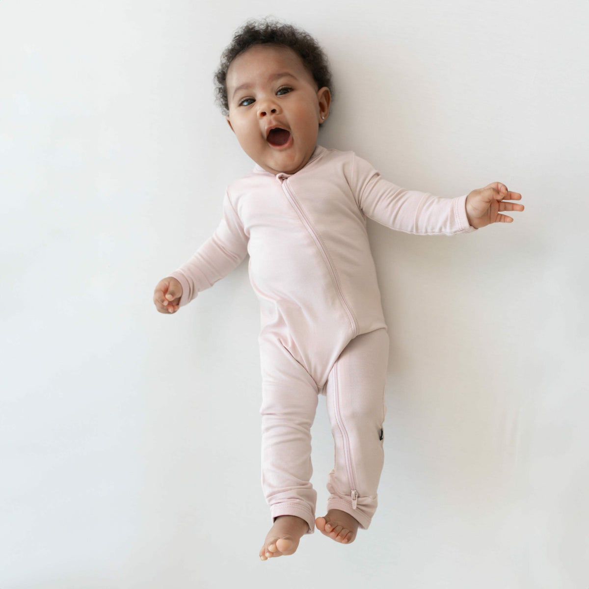 Zippered Romper in Blush | Kyte Baby
