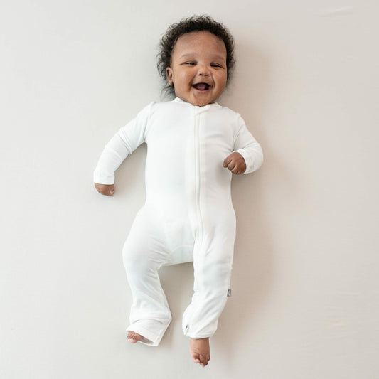 Zippered Romper in Cloud | Kyte Baby