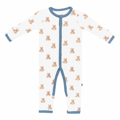Bamboo Baby Romper in Teddy Bear Print | Kyte Baby