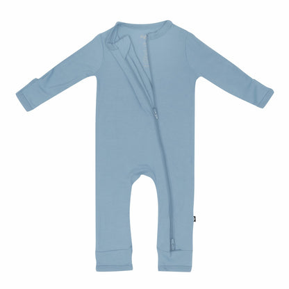 Zippered Romper in Slate | Kyte Baby