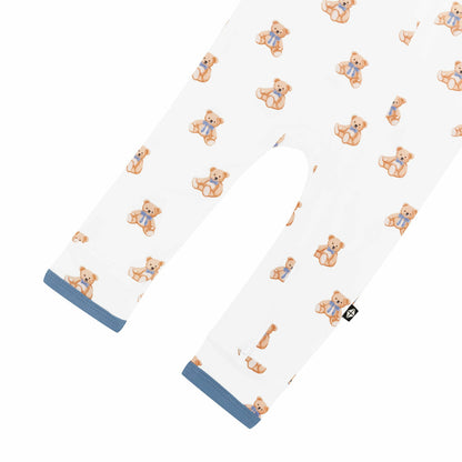 Bamboo Zippered Romper in Teddy Bear Print | Kyte Baby