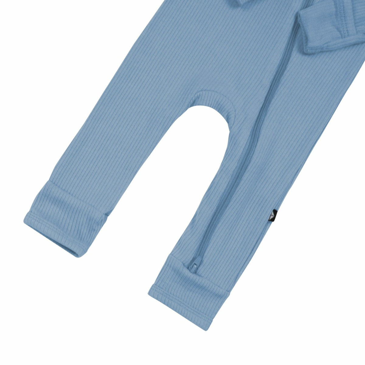 Ribbed Zipper Romper in Slate | Kyte Baby
