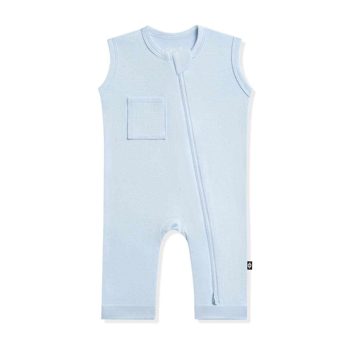 Zippered Sleeveless Romper in Breeze | Kyte Baby