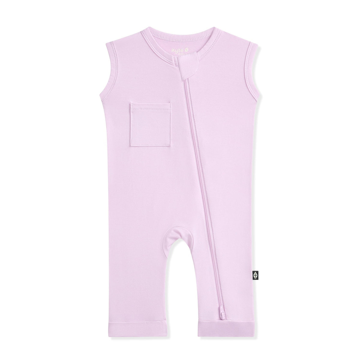 Zippered Sleeveless Romper in Thistle | Kyte Baby