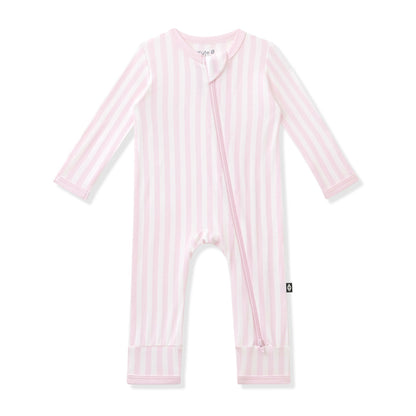 Zippered Romper in Small Sakura Stripe | Kyte Baby
