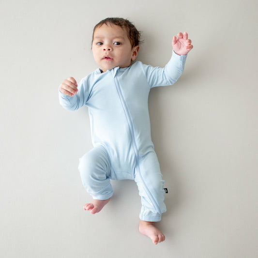 Zippered Romper in Breeze | Kyte Baby