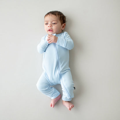Zippered Romper in Breeze | Kyte Baby