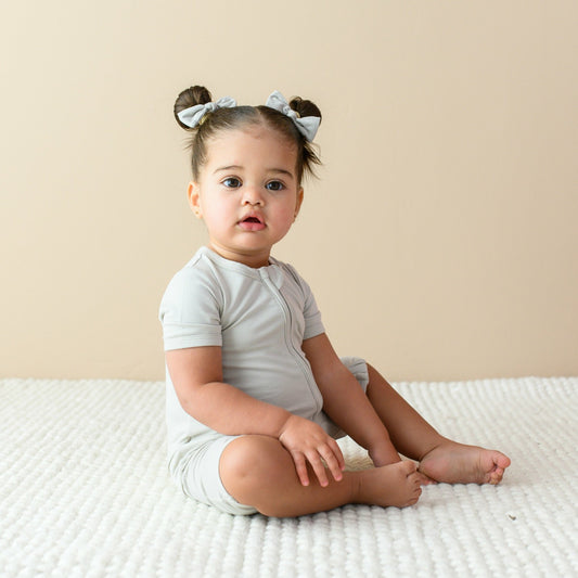 Zippered Shortall Romper Oat | Kyte Baby