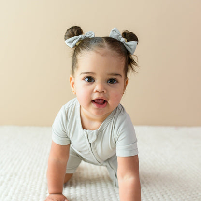 Zippered Shortall Romper Oat | Kyte Baby