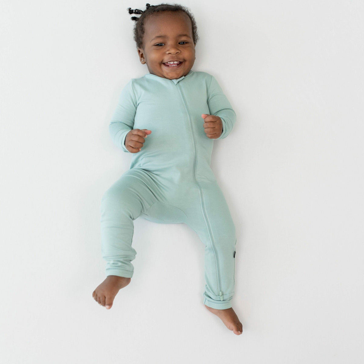 Zippered Romper in Sage | Kyte Baby