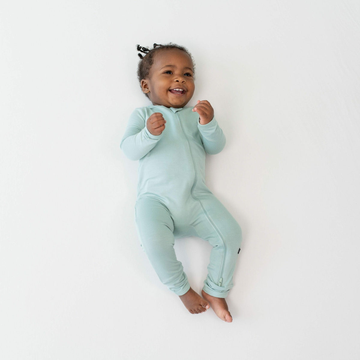 Zippered Romper in Sage | Kyte Baby