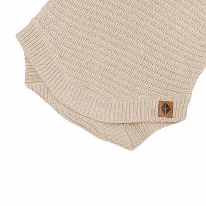 Chunky Knit Romper in Almond | Kyte Baby