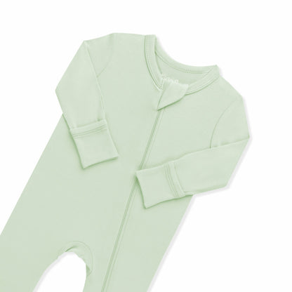 Zippered Romper in Basil | Kyte Baby