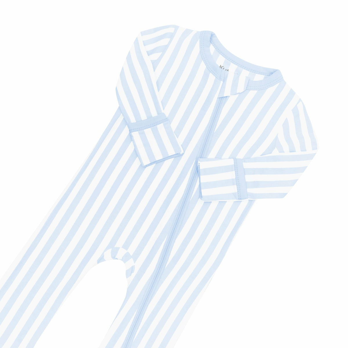 Zippered Romper in Small Mist Stripe | Kyte Baby