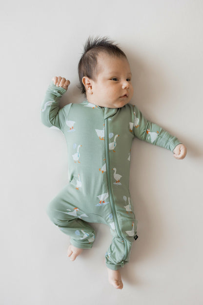 Zippered Romper in Silly Goose | Kyte Baby