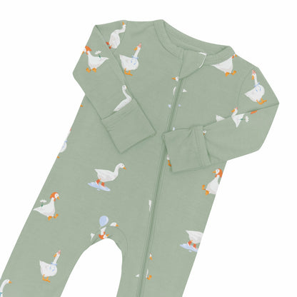 Zippered Romper in Silly Goose | Kyte Baby