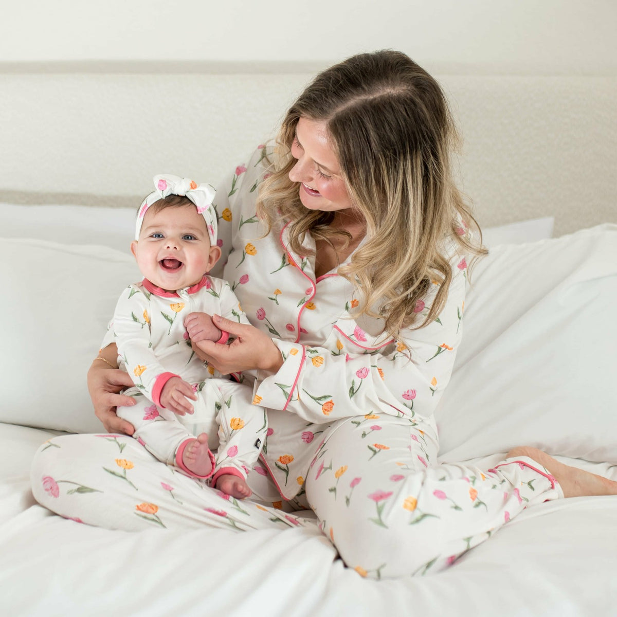 Zippered Romper in Tulip | Kyte Baby