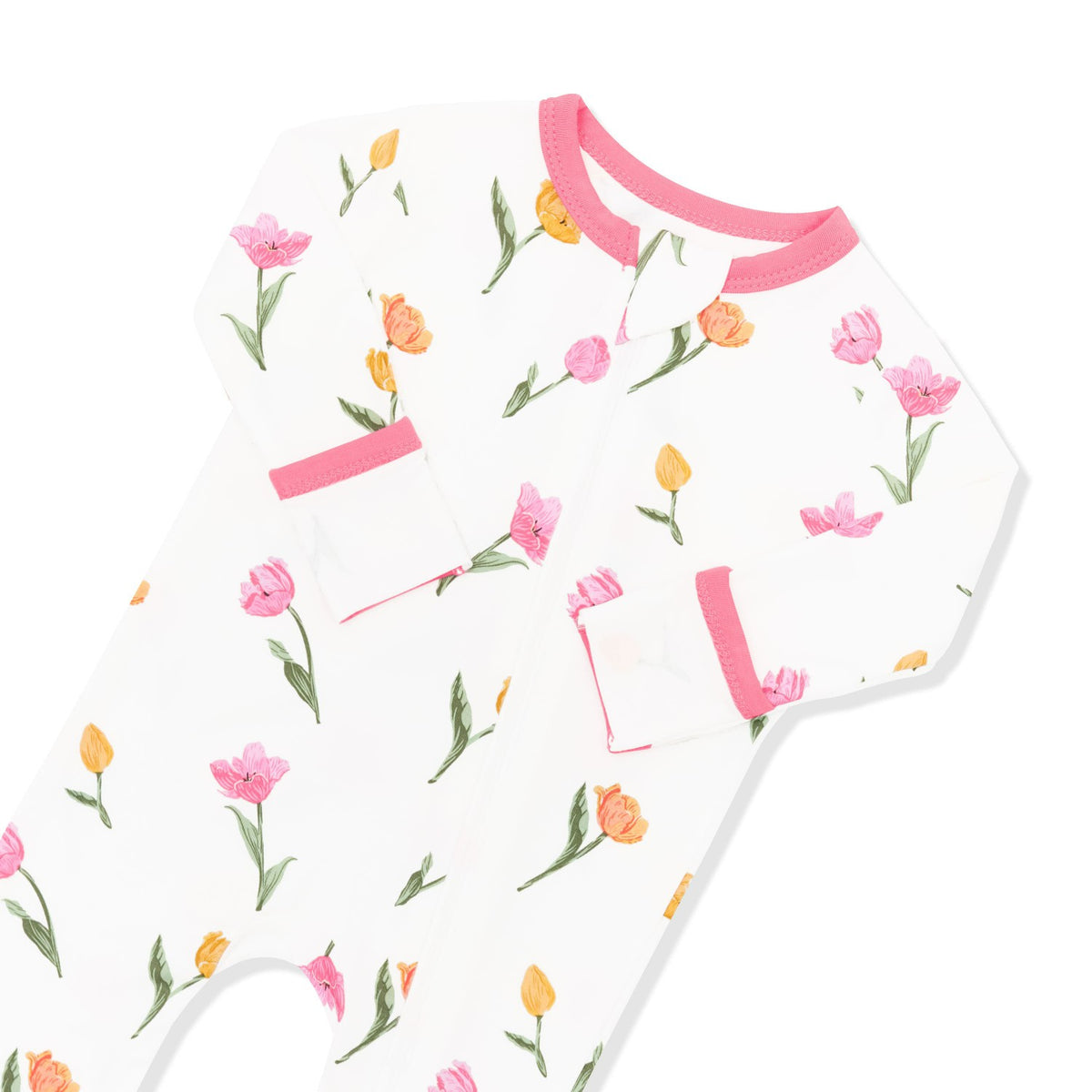 Zippered Romper in Tulip | Kyte Baby