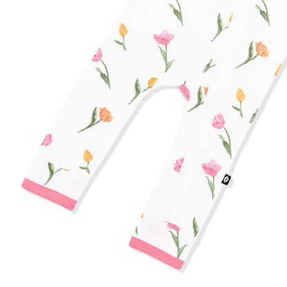 Zippered Romper in Tulip | Kyte Baby