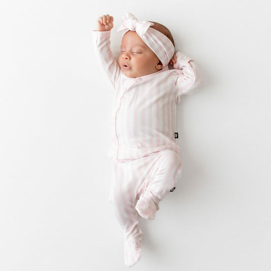 Take Me Home Set with Bow in Small Sakura Stripe | Kyte Baby