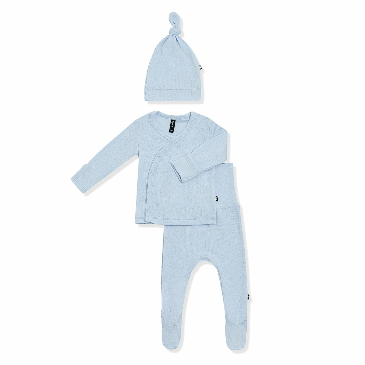 Pointelle Take Me Home Set with Cap in Breeze | Kyte Baby