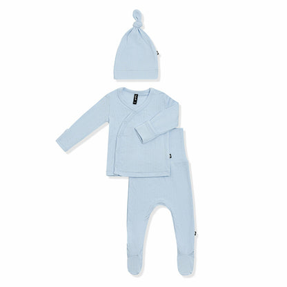 Pointelle Take Me Home Set with Cap in Breeze | Kyte Baby
