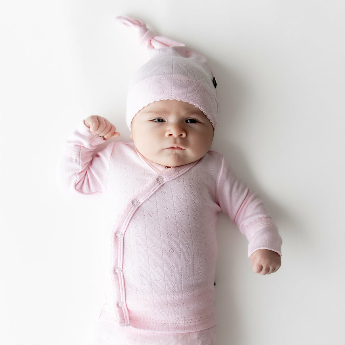 Pointelle Take Me Home Set with Cap in Sakura | Kyte Baby