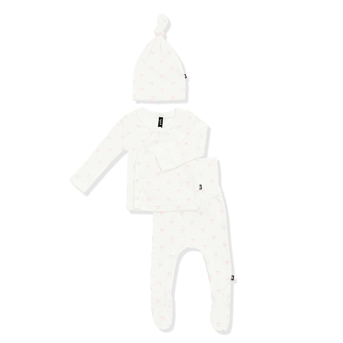 Pointelle Take Me Home Set with Cap in Sweet Pink Bow | Kyte Baby