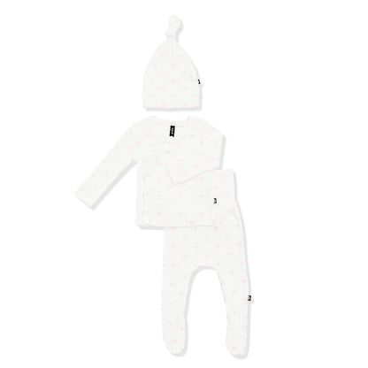 Pointelle Take Me Home Set with Cap in Sweet Pink Bow | Kyte Baby